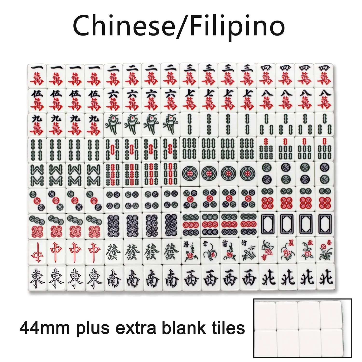 144Tiles 44mm Folding Automatic Mahjong Table with 4 Drawers & 2 Sets of 44mm No Number Chinese/Philippine, Customized