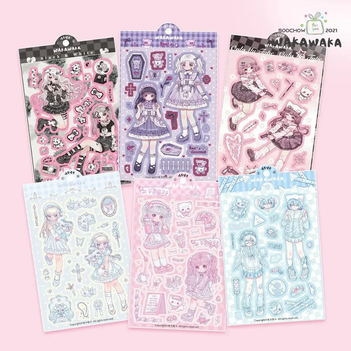 Imagem -03 - Adesivos para Girl Doll Contract Notebook Adesivos Doce e Fresco Personagem Quente Material do Cartão de Colagem