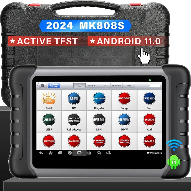 Scanner MaxiCOM MK808S: 2024 Bidirectional Tool as MK808BT Pro MX808S M808Z, Function as MaxiCheck MX900