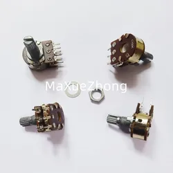 Original New 100% 148 Type double potentiometer C100K handle length 15MM (SWITCH)