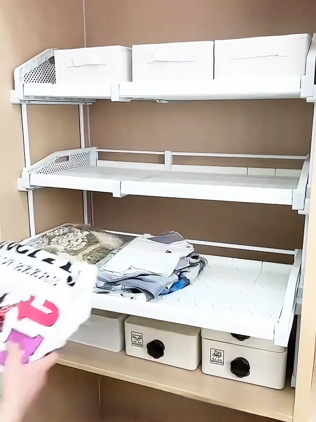 

Раздвижной органайзер для хранения одежды и брюк, разделитель для гардероба, бытовой инструмент для организации вещей