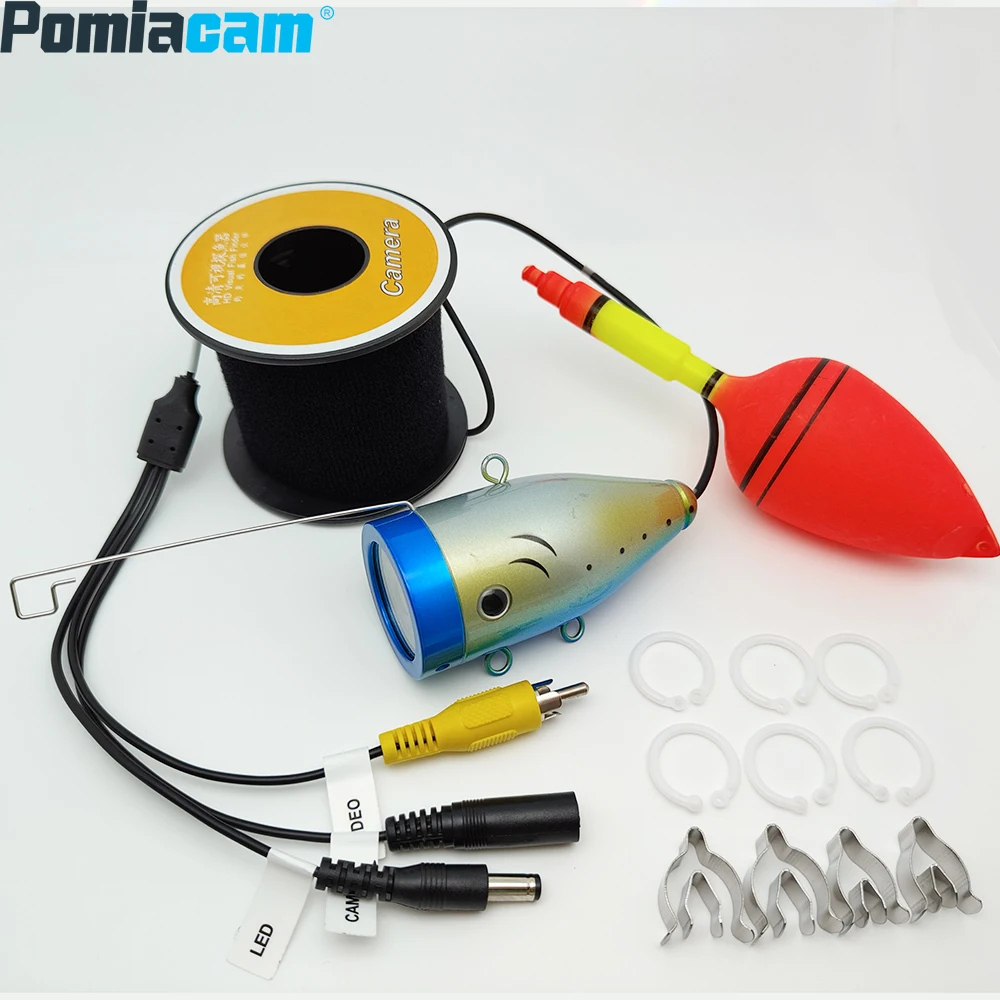 F01S Accessori per telecamere subacquee per pesca Cavo impermeabile 12 luci per visione notturna a LED IP68 Luce bianca 15M 30M 50M