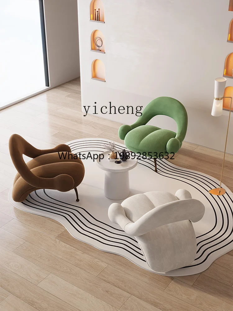 LL Leisure Fabric Sofa Creative Reception Chair Beauty Salon Reception Negotiation Single Sofa