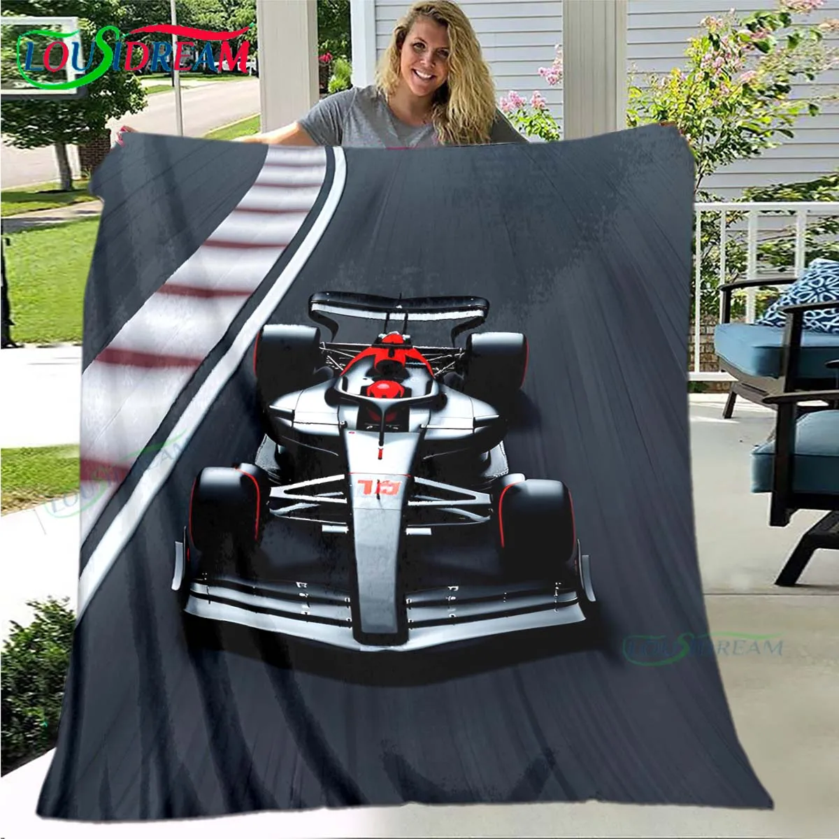 

2025 Fashion Tapestry Racing Poster Print Four Seasons Blanket Sofa Cover Bed Plush Blanket Travel Office Break Birthday Gift