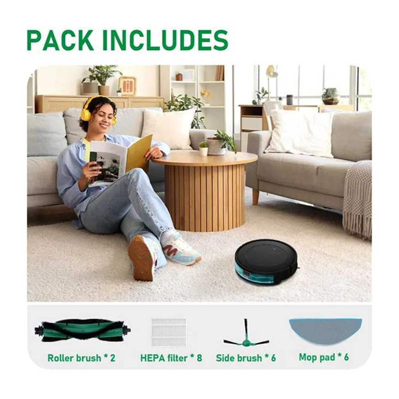 YCOC-For Irobot Roomba Combo سلسلة أساسية Q011/Y0110/Q0120/Y0140 روبوت روبوت استبدال أجزاء حزمة ملحقات فراغ أساسية
