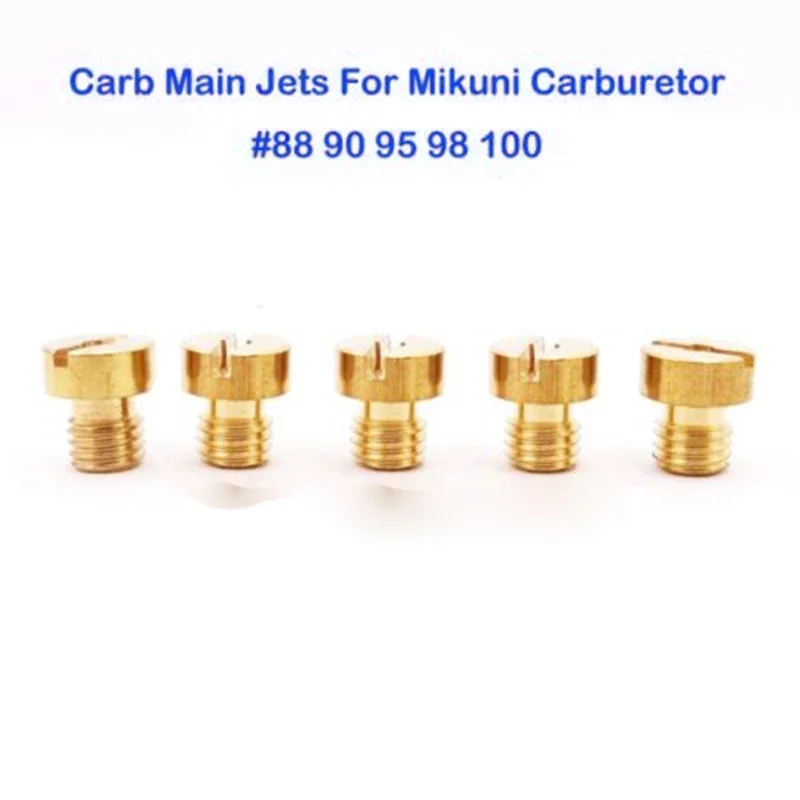 10Pcs Main Jets For Mikuni Carburetor VM22 VM24 VM26 125cc 150cc 200cc 250cc Car Main Jet Kit M5x0.75mm