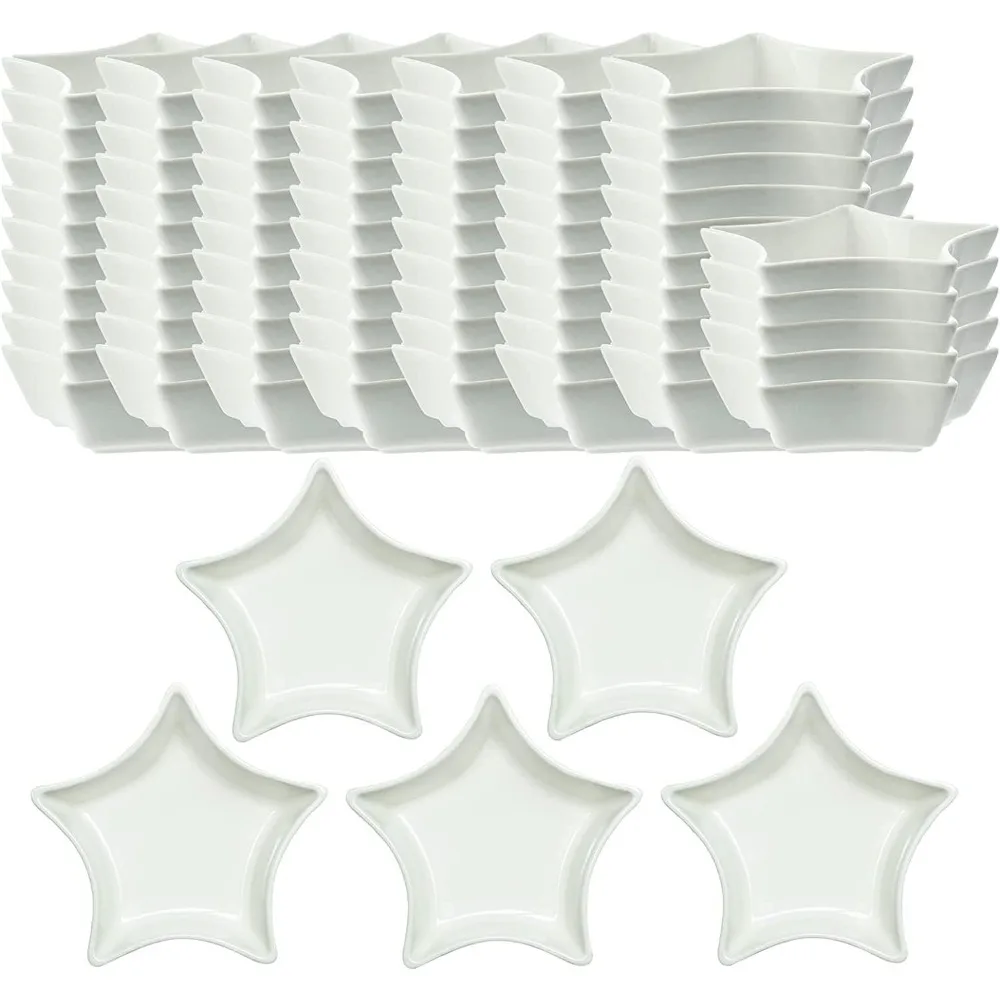 

White Star-shaped Multipurpose Ceramic Sauce Dish Seasoning Dishes Sushi Dipping Bowl Appetizer Plates Serving Dish Saucers Bowl