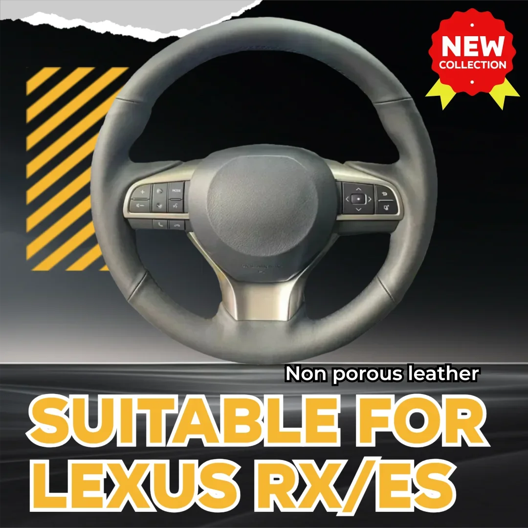 Suitable for 16-21 Lexus RX/ES steering wheel cover, non perforated leather handle cover, hand sewn all inclusive package