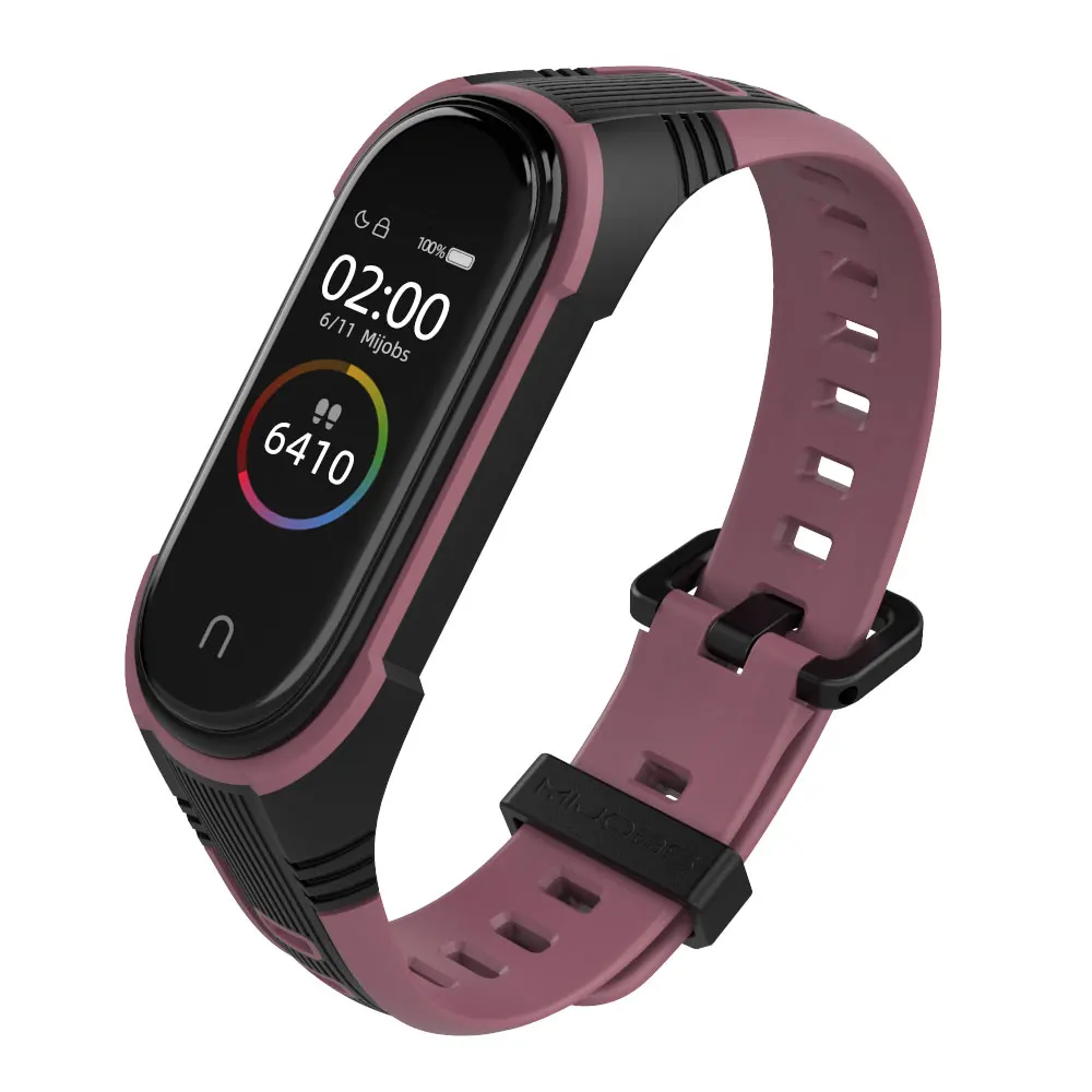 สำหรับ Xiaomi Mi Band 7สาย Mi 6 5 4 3สร้อยข้อมือซิลิโคน Correa Miband 5 Amazfit Band 5สายรัดข้อมืออุปกรณ์เสริม