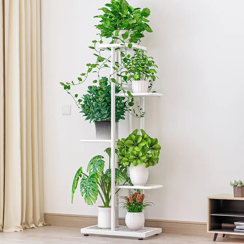 4/5 Layers Iron Flower Stand Rack Storage Shelf  Plant Holder Home Garden Flower Pot Organizer Living Room Balcony Storage Rack