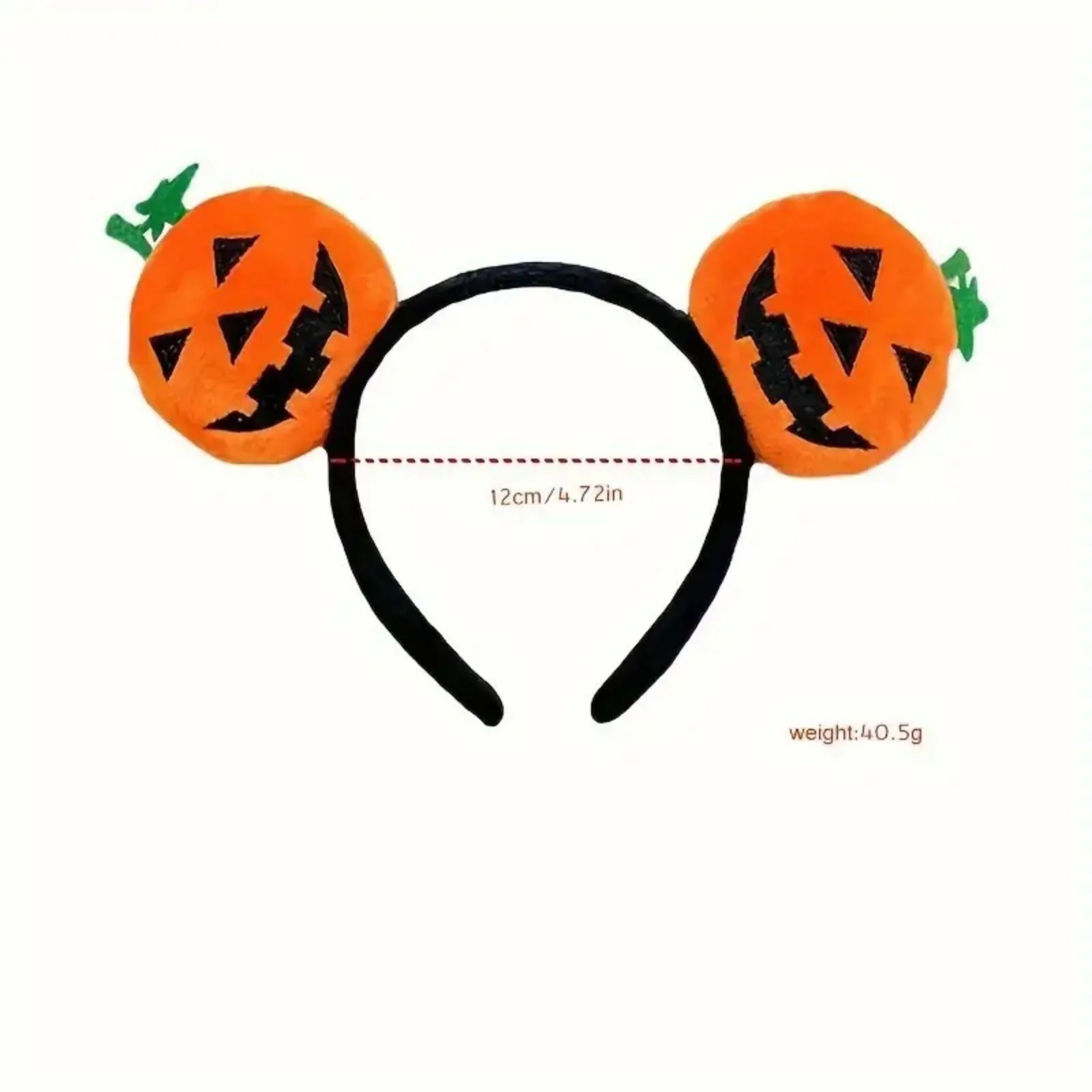 1PC  Halloween Pumpkin Headbands Set - Adorable Jack - O'-Lantern Ears Hair Accessories for Festive Looks