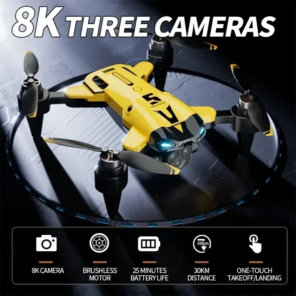 

New M5 drone 4K professional high-definition dual camera 5G WiFi obstacle avoidance brushless motor foldable quadcopter