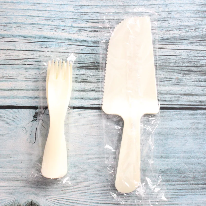 Disposable birthday tableware, square paper tray, knife and fork set, candles