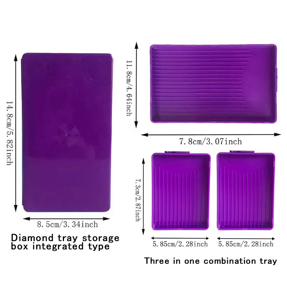 Diamond Painting Tray with Lid Stackable Storage Resin Pen DIY Box Beads Organizer Tool Accessories Container view 2
