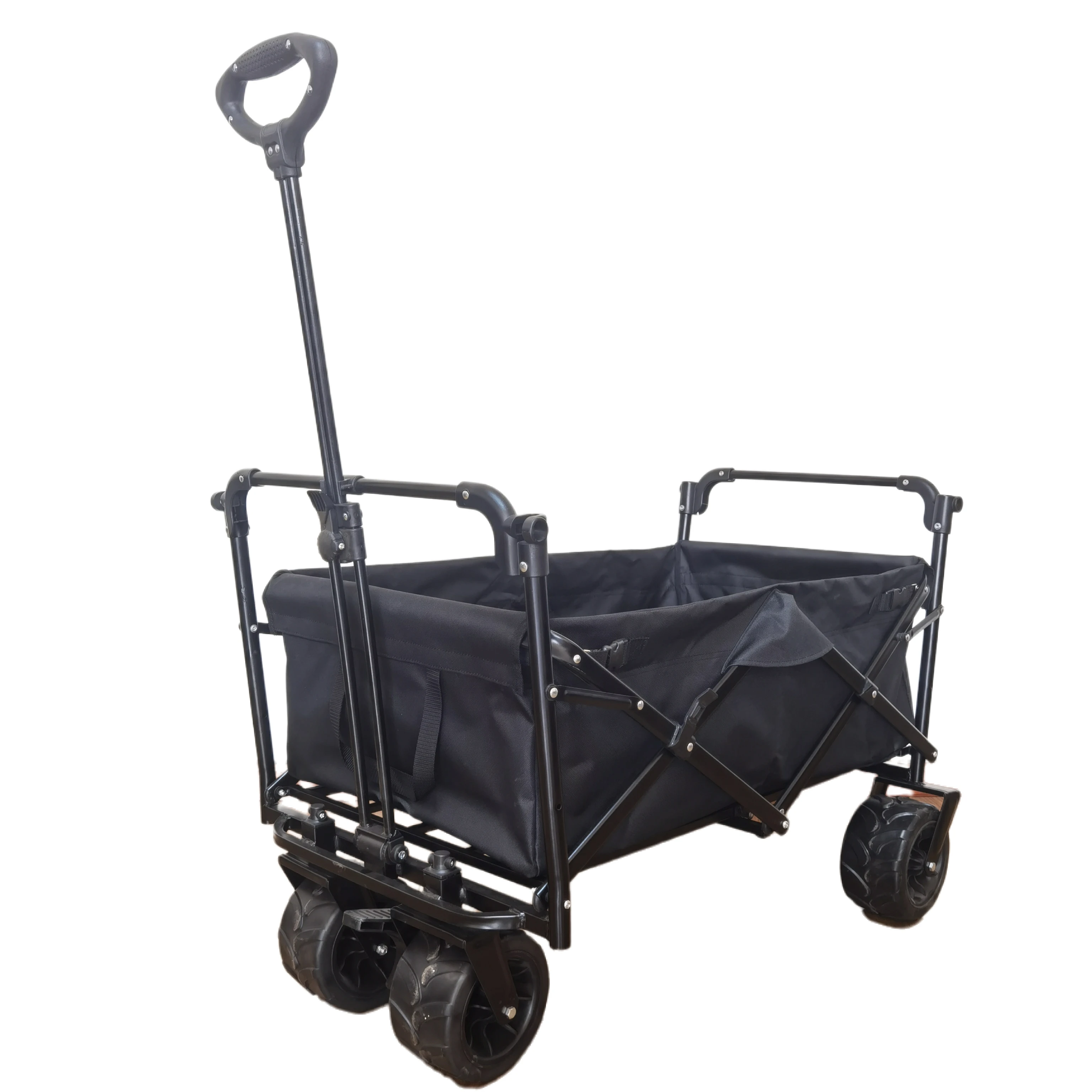 

Customizable Four-Wheel Foldable Light Portable Shopping Cart Picnic Trolley Camping Wagon with OEM Support