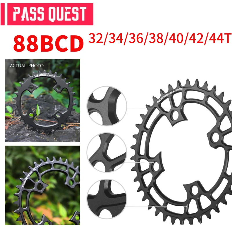 PASSES QUT 88BCD Chainring XTR985 32T 34T 36T 38T 40T 42T 44T MTB Bike Chain 88MM ForShimano