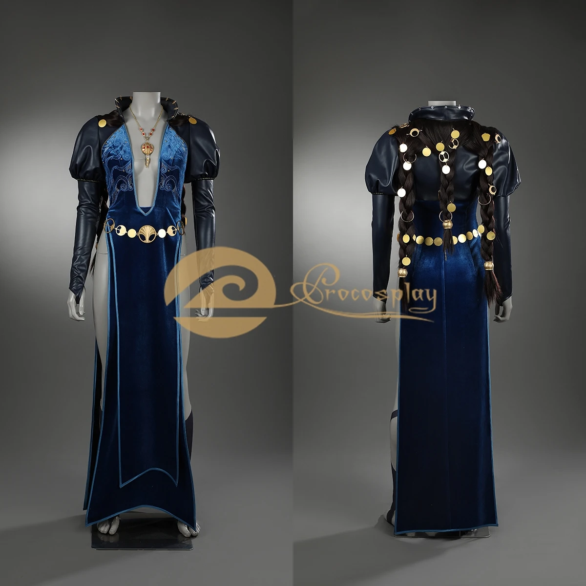 

Mizora Cosplay Costume Game Blue Uniform Women Sexy Role Play Outfit for Halloween C09289