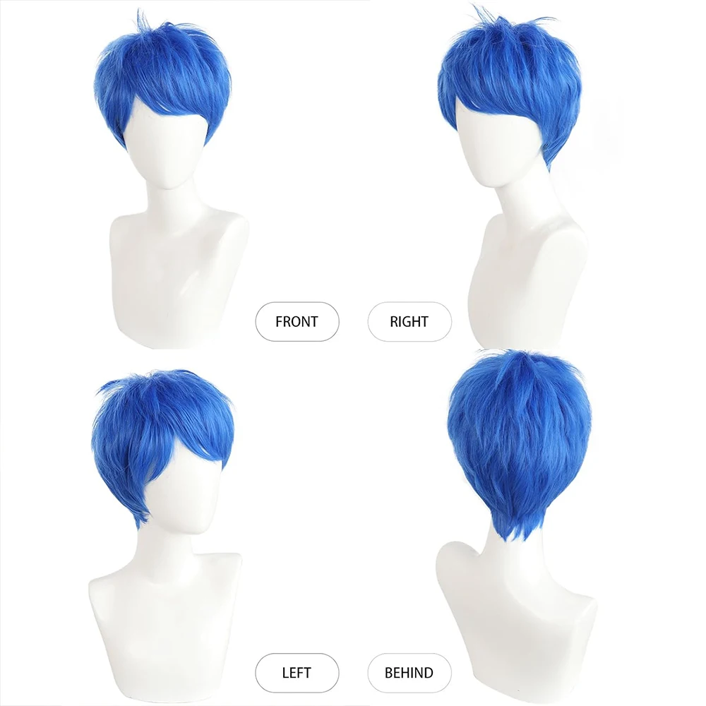 شعر مستعار أزرق قصير الطبقات شعر مستعار أزرق بنات أزرق أنيمي شعر مستعار المرأة مقاومة للحرارة الاصطناعية كرنفال مهرجان الموسيقى تأثيري حلي جزء