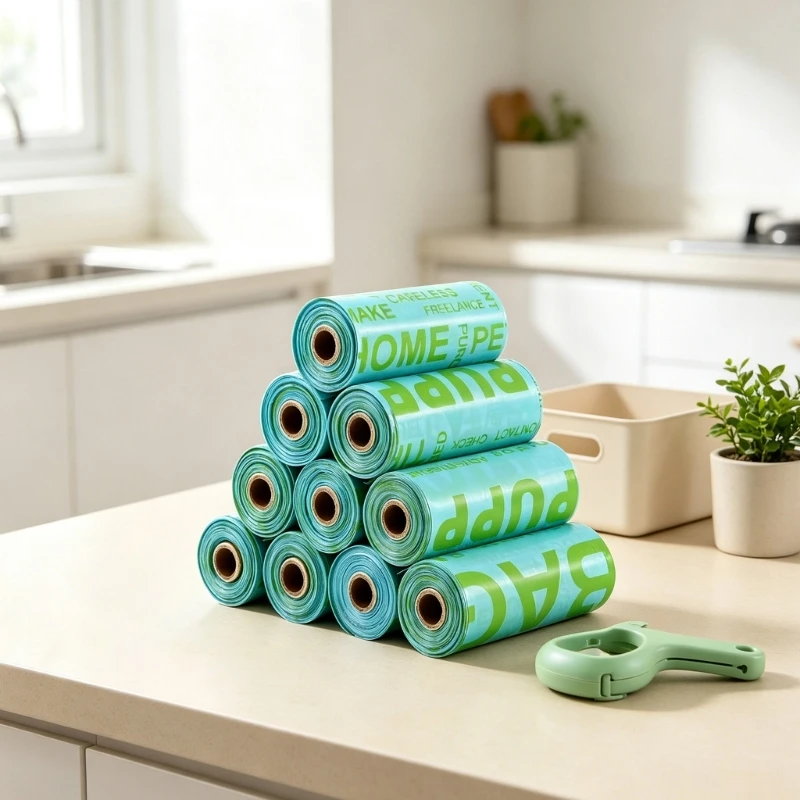 Hundekotbeutel, 10 Rollen, für tägliche Spaziergänge, Ausflüge und Reiseabfälle, 3 x – Detail 1