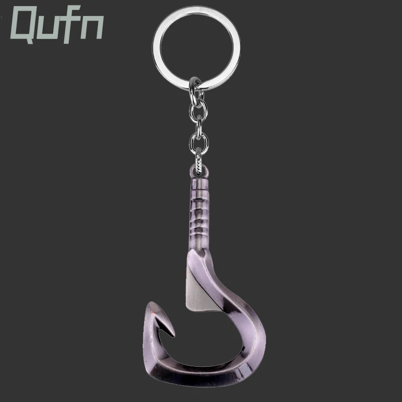 Game Dota 2 Keychain Bottle Opener Pudge Metal Alloy Hook Weapon Model Porte Clef Keyring Pendant Fashion Jewelry Gifts For Men