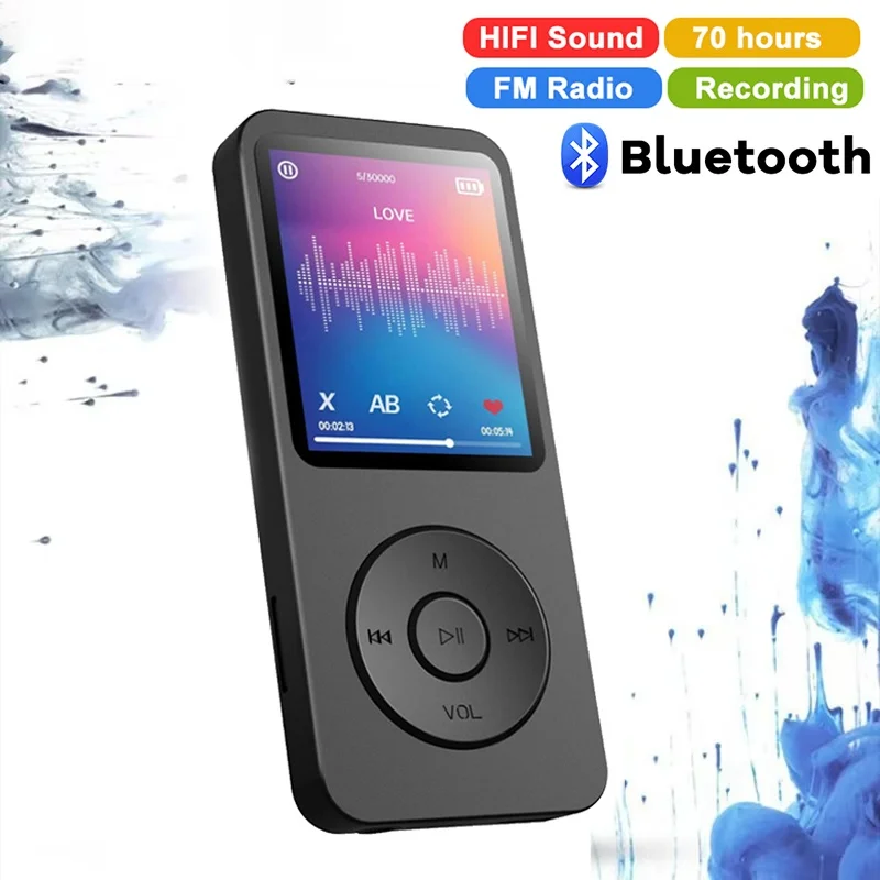 

MP3 Player Type-C Portable Walkmen Bluetooth Music Stereo Player Support E-Book Recording FM Radio Mini Portable Sports Walkmen