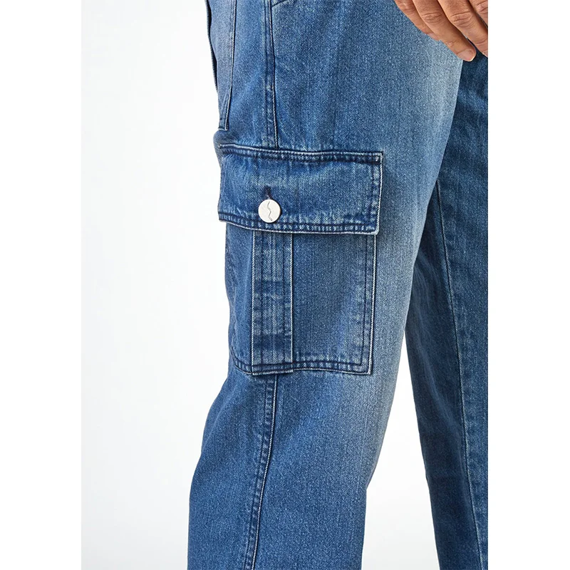 Pantalones vaqueros informales para hombre, sin mangas, Regular, todas las estaciones, edades de 18 a 35 años, monos sólidos con múltiples bolsillos, tirantes largos