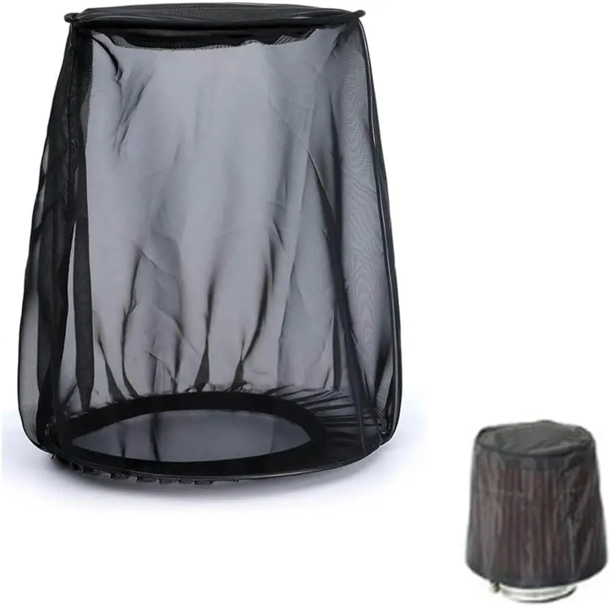 

Air Filter Cleaner Kits, Motorcycle Waterproof Air Filter Rain Sock Dustproof Protective Cover Fits for Harley (Size S), Black#S