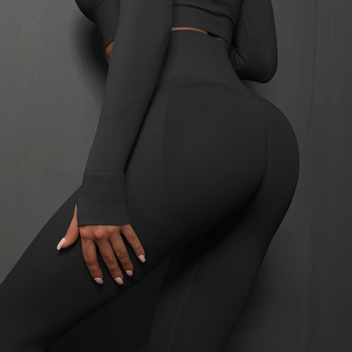 Po-Lifting-Leggings mit hoher Taille für Damen, Bauchkontrolle, Po-Lifting-Effekt, butterweiche Gym-Yoga-Hose, Push-Up-Effekt – Detail 16