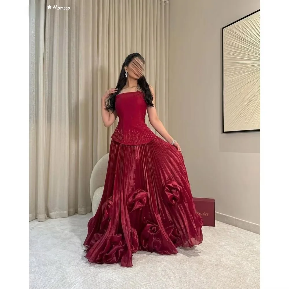 

Marissa 3D Flowers Evening Dresses Woman Elegant Woman Party Dress Custom Made Bespoke Occasion Dresses for Special Occasions