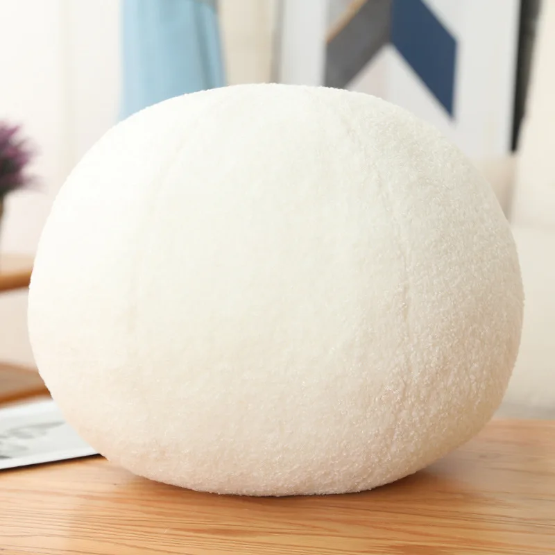 Ball Pillow Nordic Round Throw Pillows Boucle Ball Pillow Sphere Shaped Pillow Round Decorative Pillow for Couch, Sofa, Bedroom