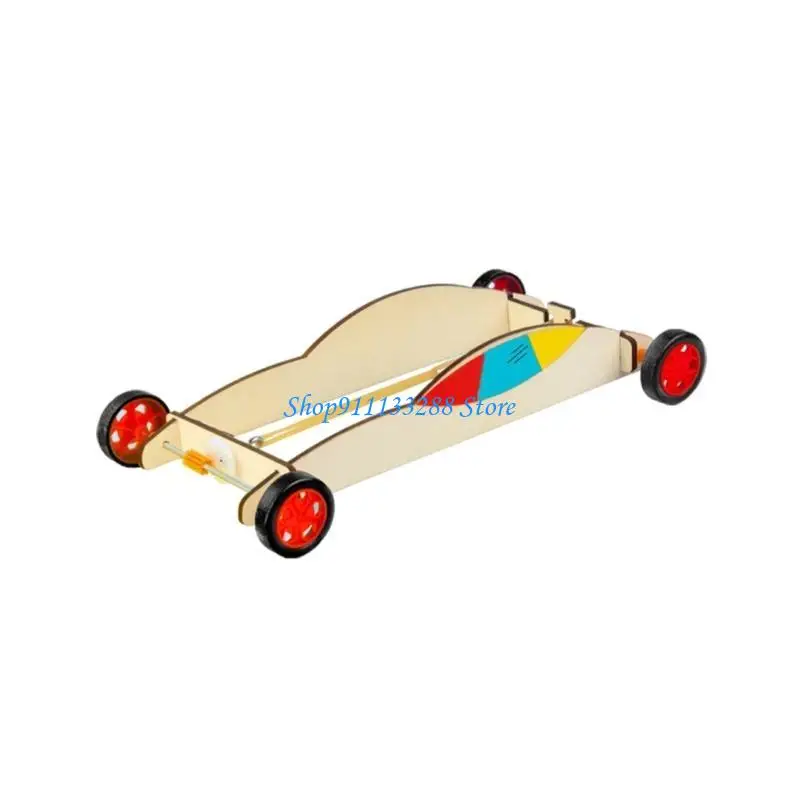 G88D Rubber Band Powered Car Model Rubber Band Propelled Vehicle Assembly Toy