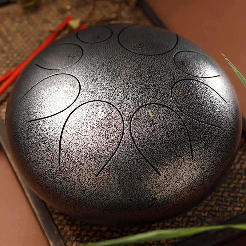 

Hooqu China Market Starway 8 Inch 8 Note-Sound Therapy Chakra Steel Tongue Drum Music Instrument Handpan Drum for Yoga