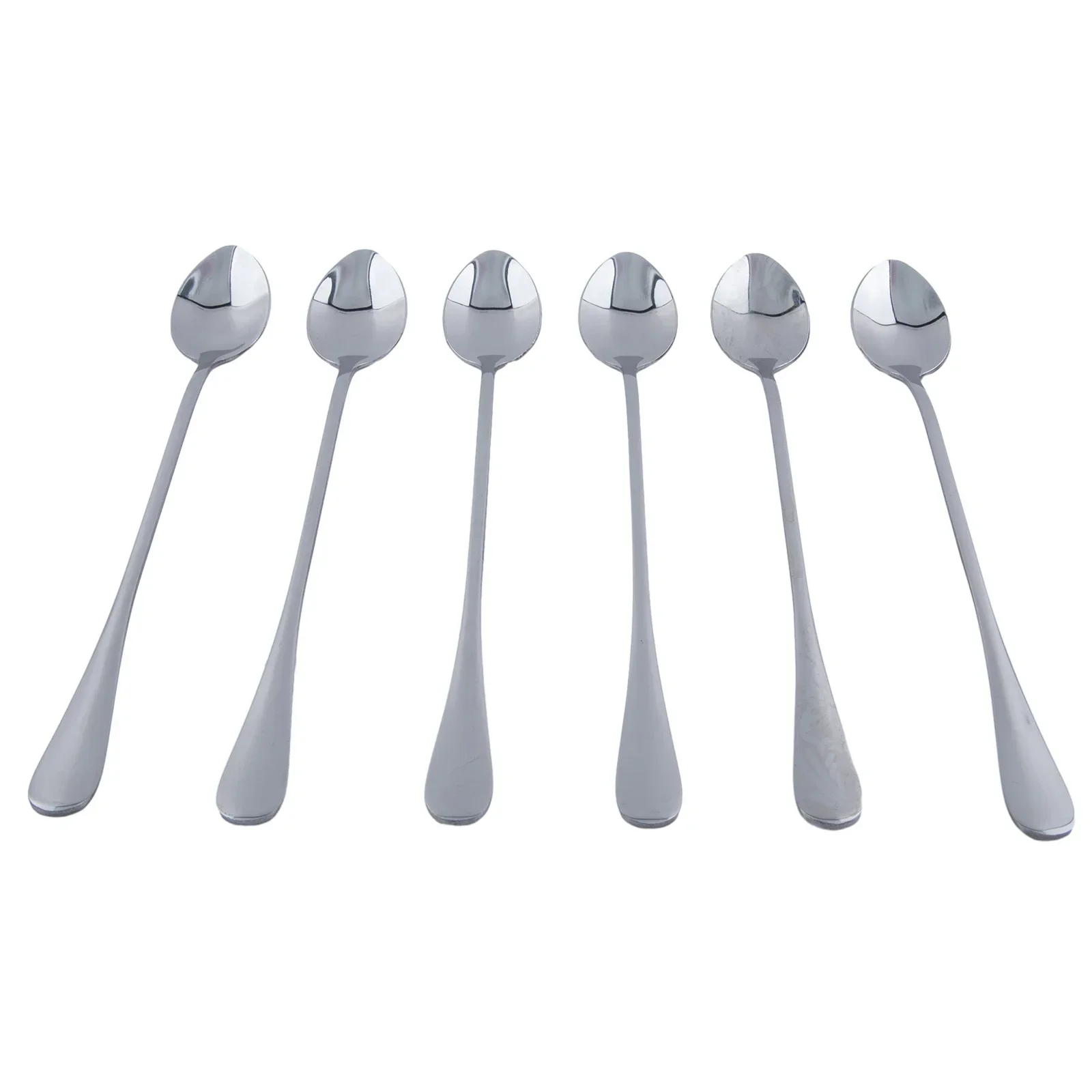 High Quality Soup Spoon Spoon Set 19.5*2.8cm Modern Silver Stainless Steel 6PCS Household Ice Ravioli Spoon Stew