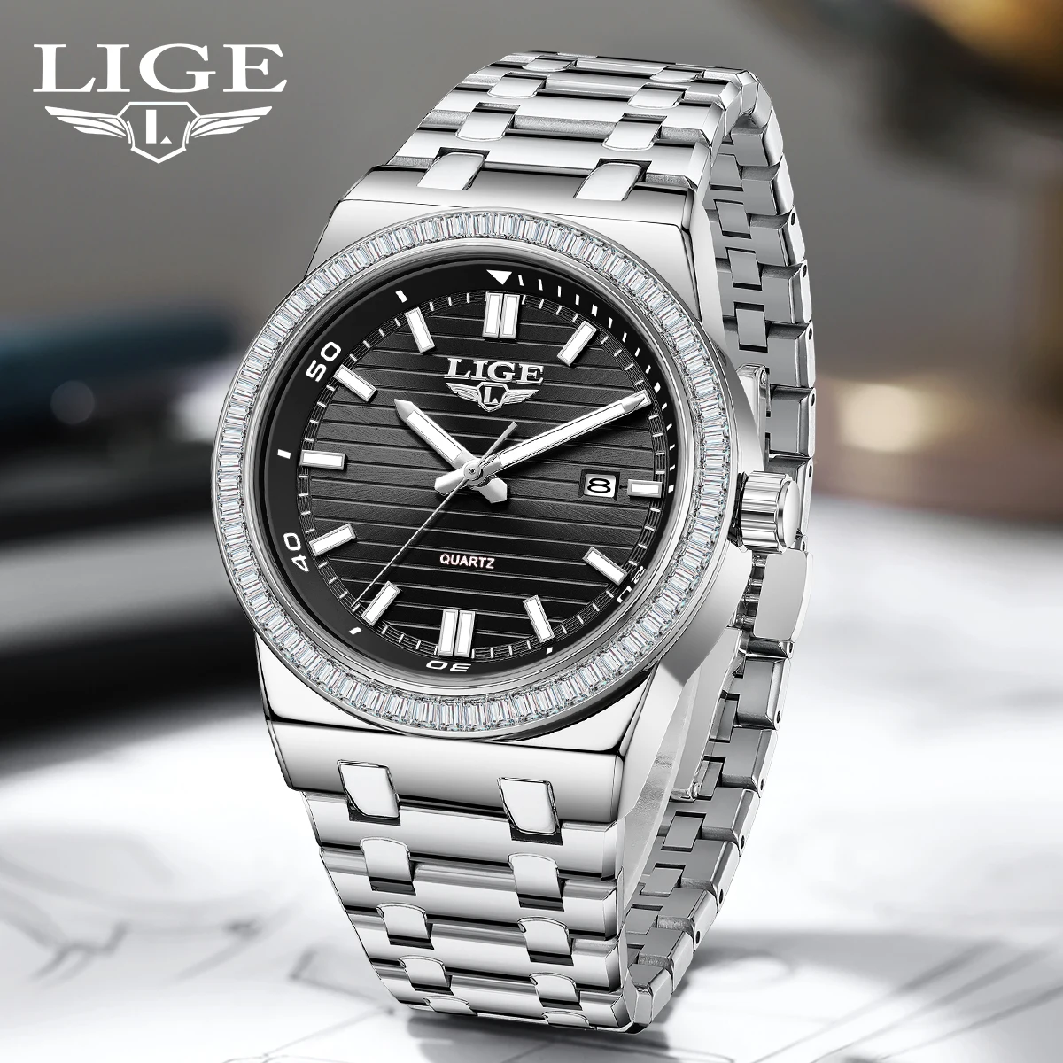 

LIGE Watch Men simple fashion clock calendar luminous waterproof watches for men quartz wristwatch sport Men's Gift reloj hommes