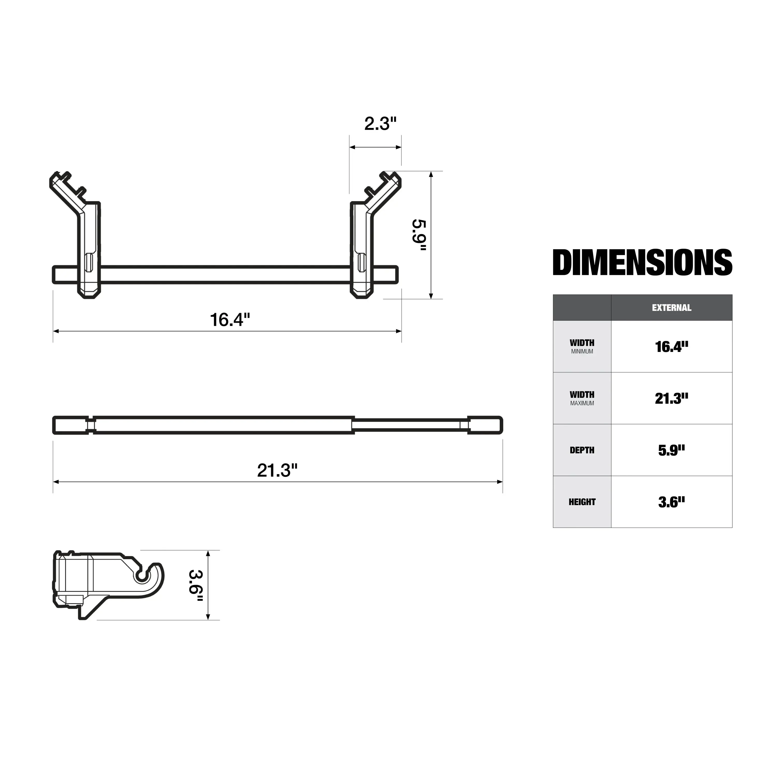 TOUGHBUILT TB-B1-A-32 STACKTECH Plastic/Metal Paper Towel Holder Stackable Specialized Hanger Roller Cord Storage Plus