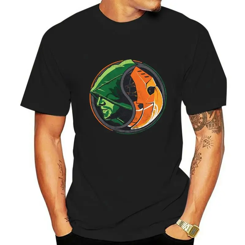 Deathstroke T-Shirt Arrow Yinyang Birthday Gift Unisex Adults  Kids Tee Top Short-Sleeved Tee Shirt