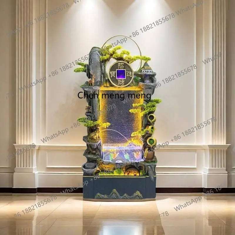 

flowing water fountain, circulating water, fish pond landscaping decoration living room, lucky floor ornament