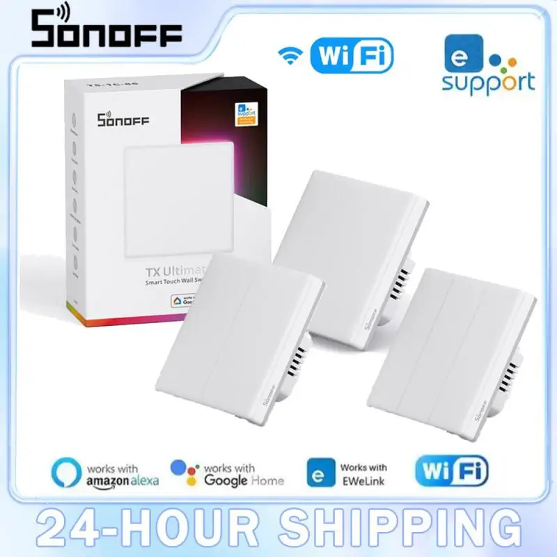 SONOFF TX T5 Ultimate Smart Wall Switch Full Touch Access LED Light Edge Multi-Sensory eWeLink Remote Control via Alexa Google