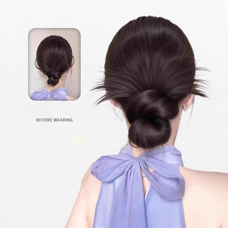 New Synthetic Wig Bun Lazy Hair Chignon Dancer Female Meatball Head Hair Clip Styling Hair Accessories view 2