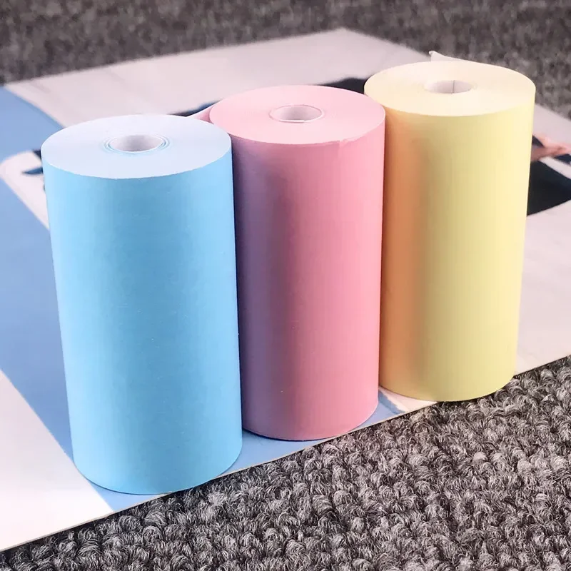 Rollos de papel de impresión de 57MM para Mini impresora, cámara de impresión instantánea para niños, etiqueta térmica, papel adhesivo autoadhesivo, impresión de notas fotográficas