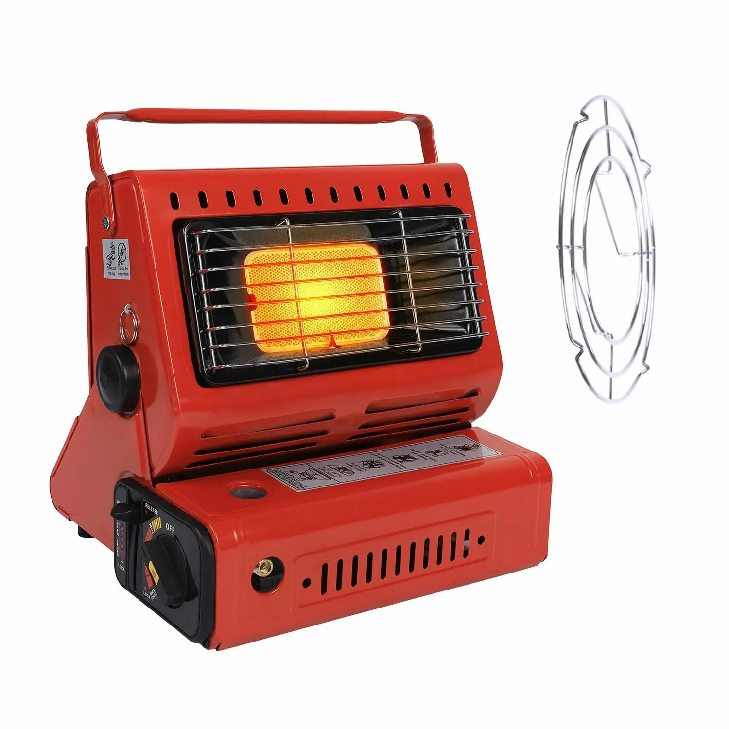 Portable 2-in-1 butane burner and heater, model D0100HPCNNW, for outdoor cooking, camping, fishing, RV travel