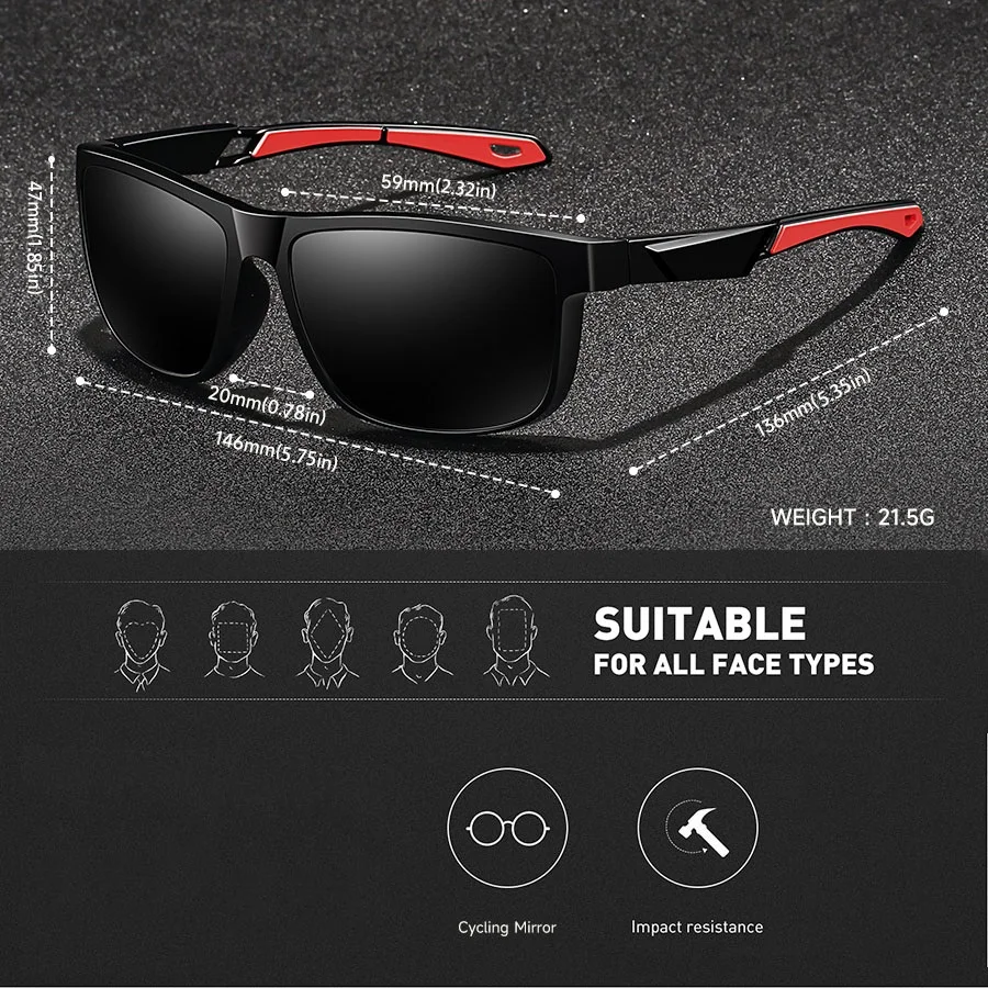 Modische Herren Damen Lauf- und Bergsteiger-Sonnenbrille Fahrrad MTB Eyewear Outdoor-Sport Schutzbrille – Detail 4