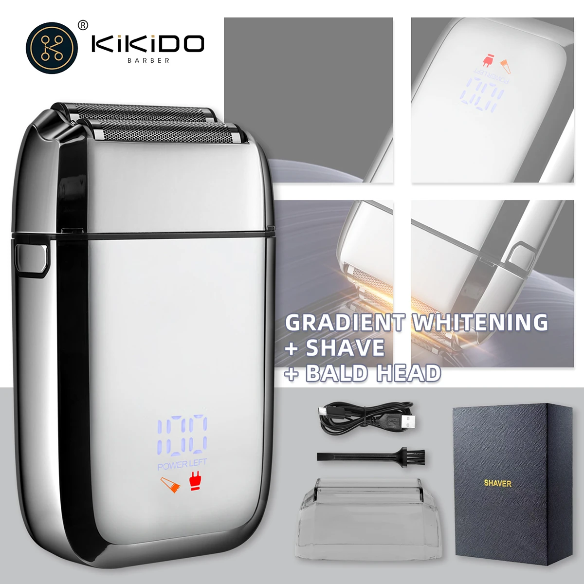 

KIKIDO бритва профессиональная электрическая бритва мужской перезаряжаемый триммер для бороды дорожная портативная ретро модная бритва для мужчин KK-S13