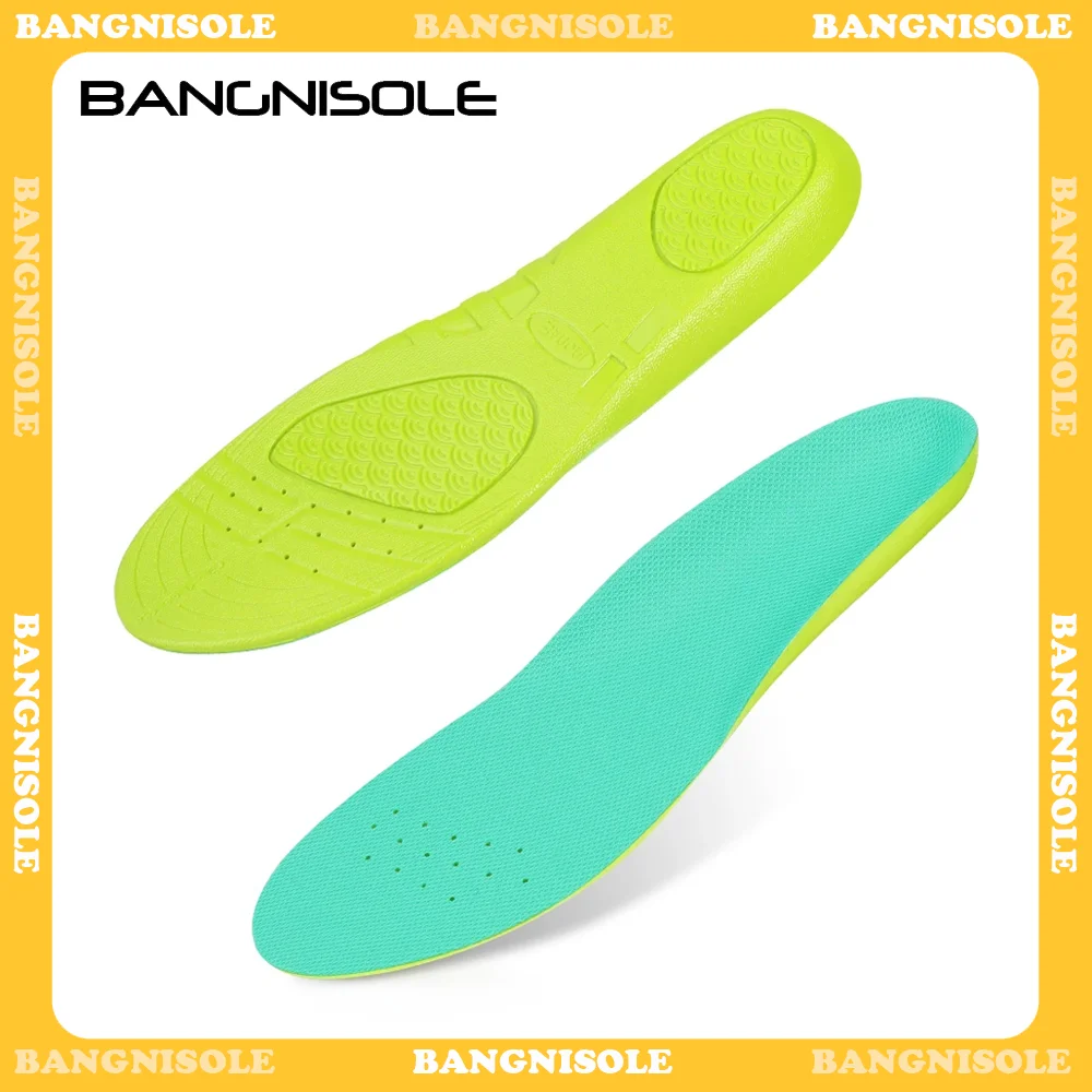 Bangniso 1 Pair PU Material Quality Arch Support Light Weight Ease Pressure Sport Insole Solid Color Men Women Suitable for Use