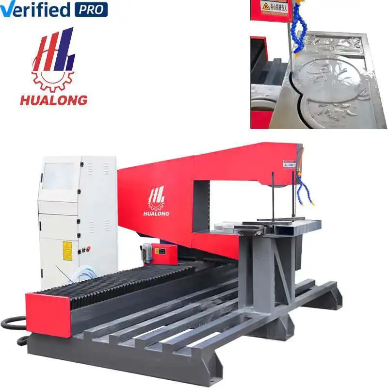 2025 HUALONG Hinery HLSJ-9020 Cnc سلك حبل المنشار حجر Profig مخرطة الجرانيت الرخام شواهد القبور تشكيل قطع صنع هاين