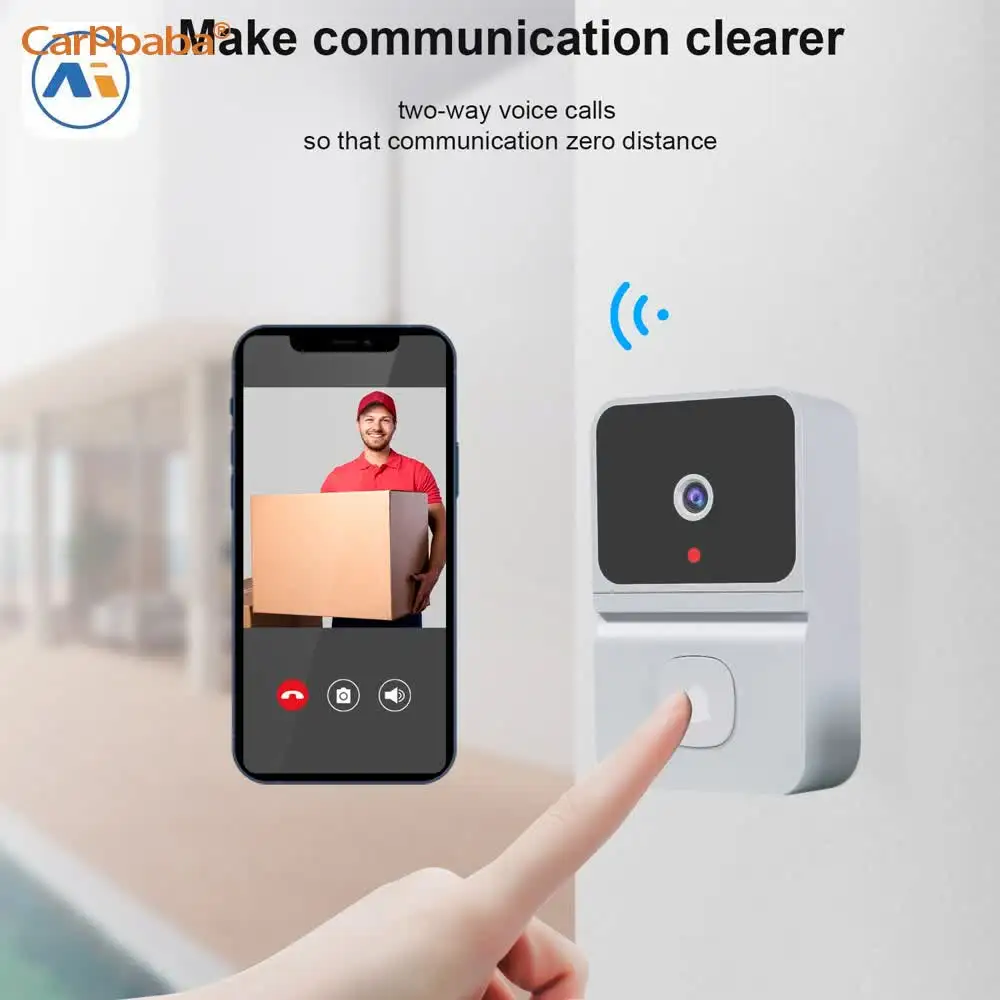 WiFi Video Doorbell Smart Home Wireless Security Protection Camera Ring Door Bell Intercom Night Vision Rechargeable Kement APP