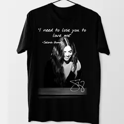 Selena gomz Prostプリントシャツ、黒のTシャツ、ホット、新品、S-2345XL、p159