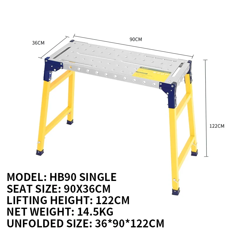 

Metal Welding Table Folding 500KG Load Capacity Heavy Duty Steel Construction Workbench for Welding Adjustable Height