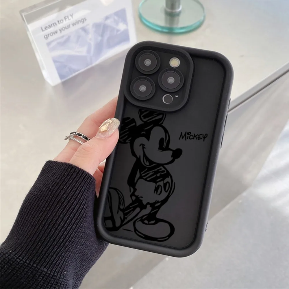 Disney Mickey Mouse Phone Case For Samsung Galaxy S24 S21 S21FE S22 S23 Plus Ultra A55 A54 A52 A53 Soft TPU Cover