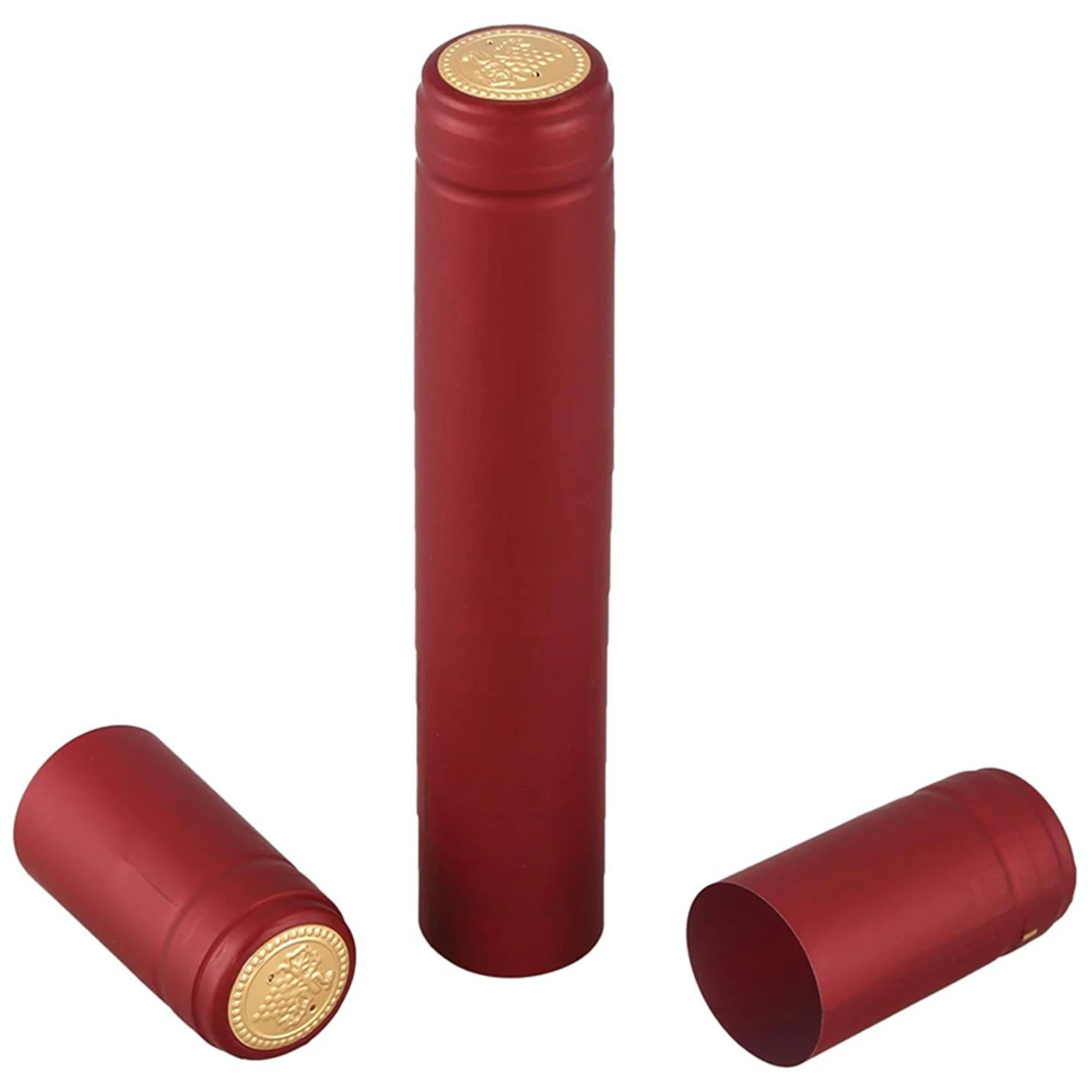 DTEN-200 PVC Thermo-Shrinkable Cap With Tearing Line, Red Wine Cap, Plastic Cap, Self-Brewed Wine Bottle Sealing Cap
